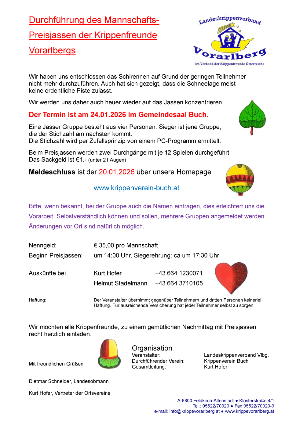 Einladung Preisjassen 2026